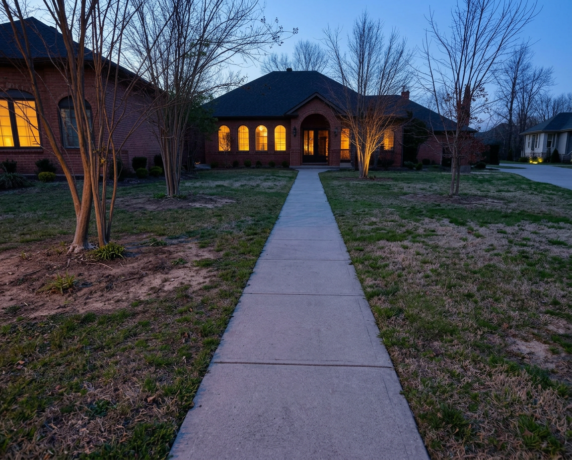 Before — Front walk & beds in Piedmont
