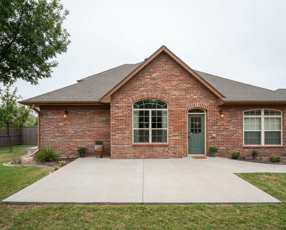Before — Covered fireplace lounge in Edmond